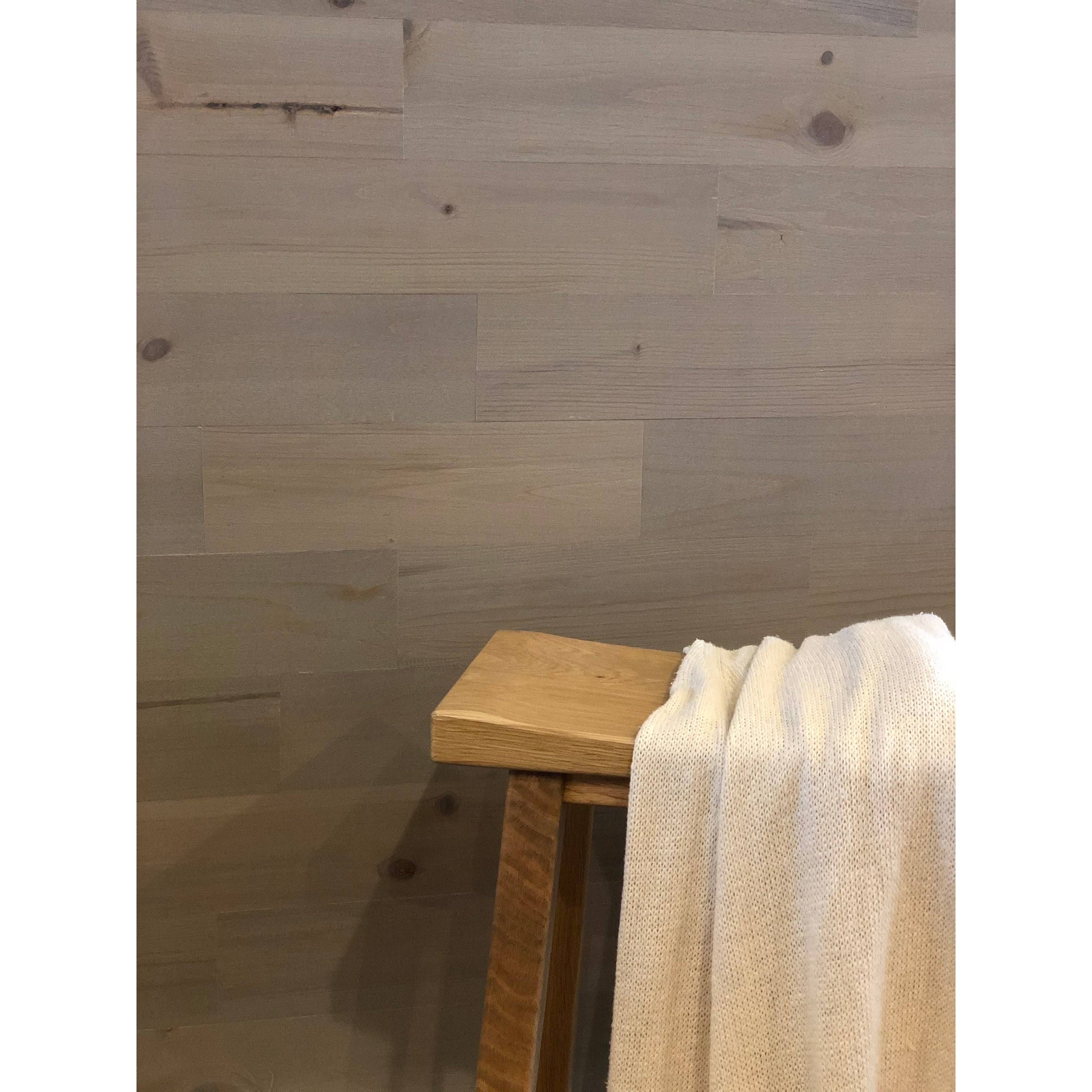 Pine Wooden Wall Planks, Peel and Stick, 20 Sq. ft, Sandstone P3758