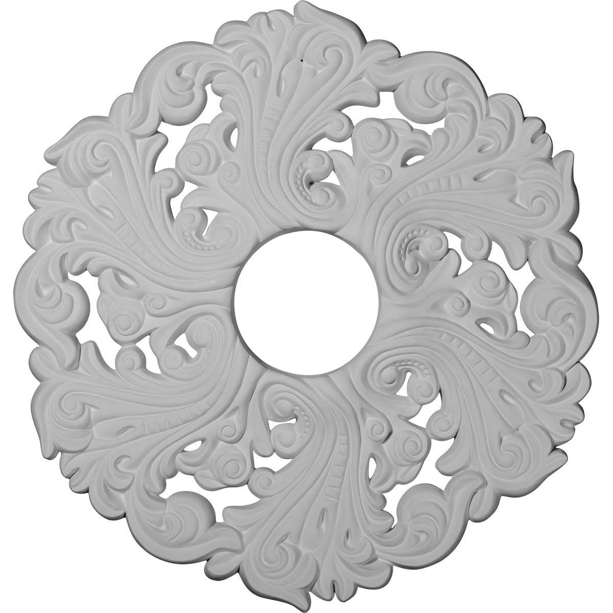 Green Gold Hand-Painted Ceiling Medallion U7498