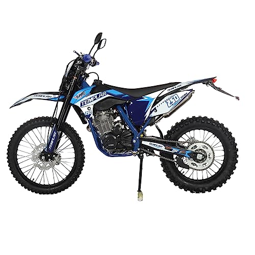 250cc Dirt Bike with 5-Speed Manual Transmission, Electric/Kick Start, 21"/18" Wheels U716826