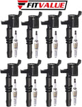 Iridium Spark Plugs and Ignition Coil Pack of 8 B392023