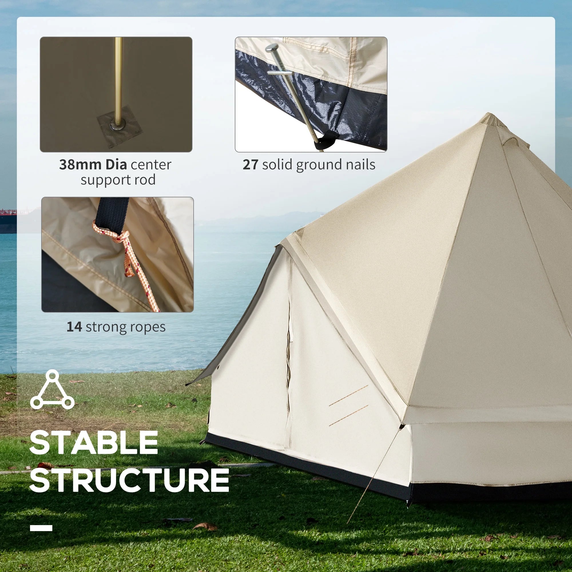 10-Person Yurt Tent Glamping Bell Tent F174