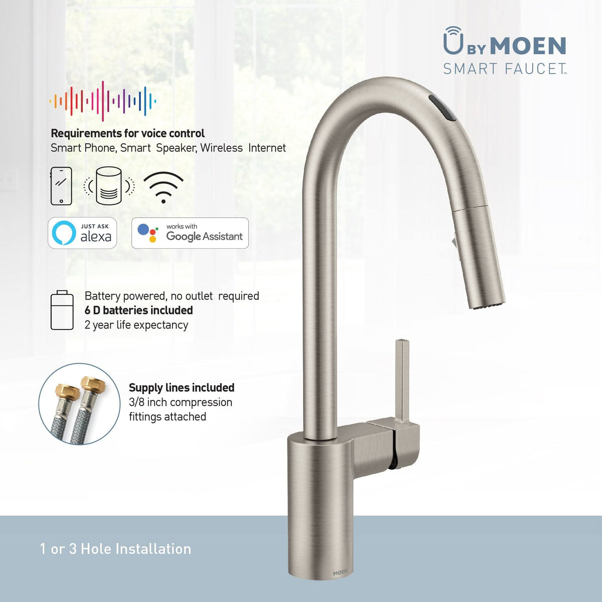 Black Stainless One Handle Pulldown Kitchen Faucet R306