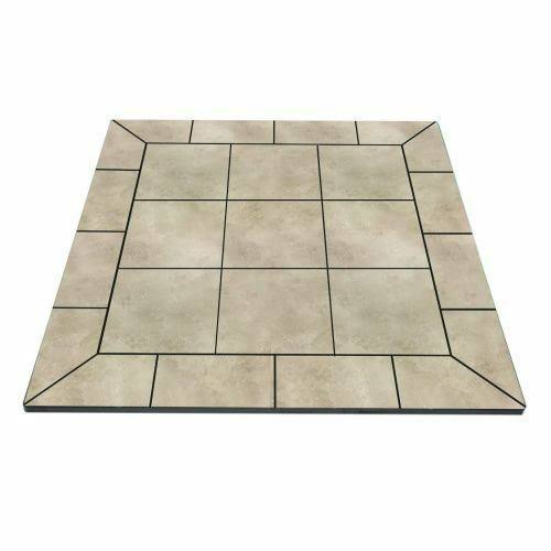 White Lava Tile Hearth Pad Z392