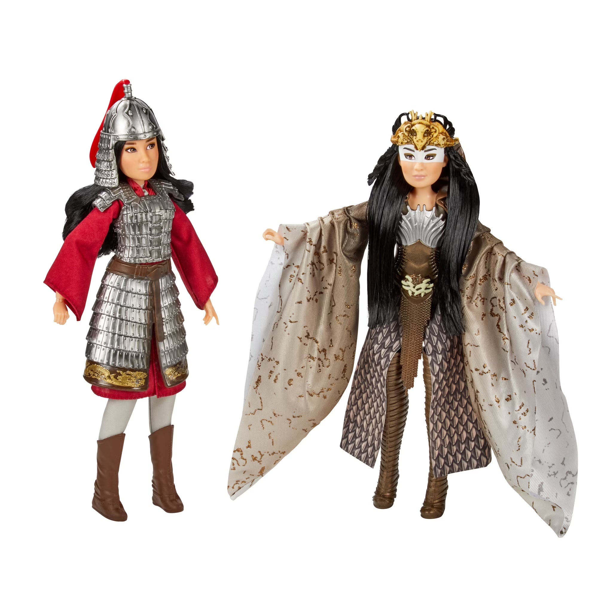 Mulan And Xianniang Dolls With Helmet, Armor, And Sword Z2524