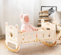 Wooden Doll Cradle with Bedding for 18 Inch Dolls M687126