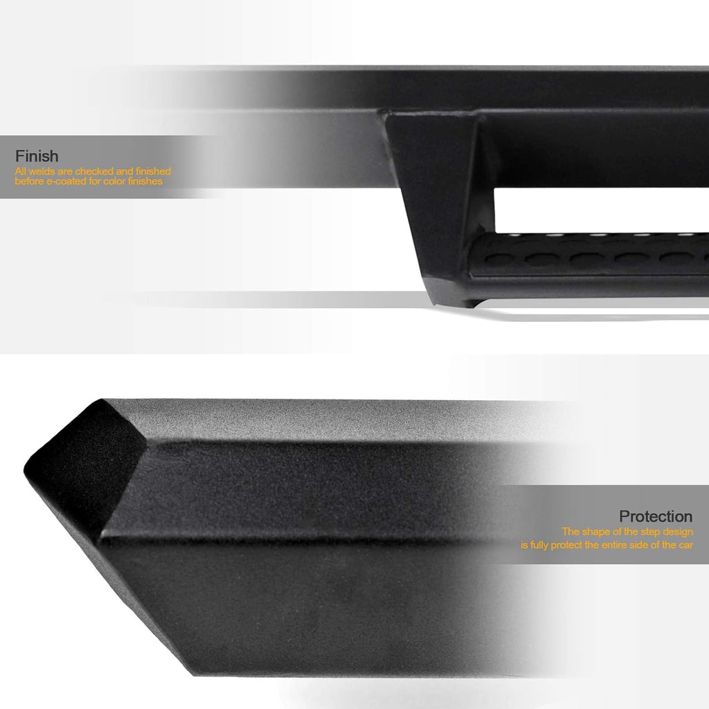Matte Black Nerf Bars Running Boards for Ford F150 SuperCrew Cab U794