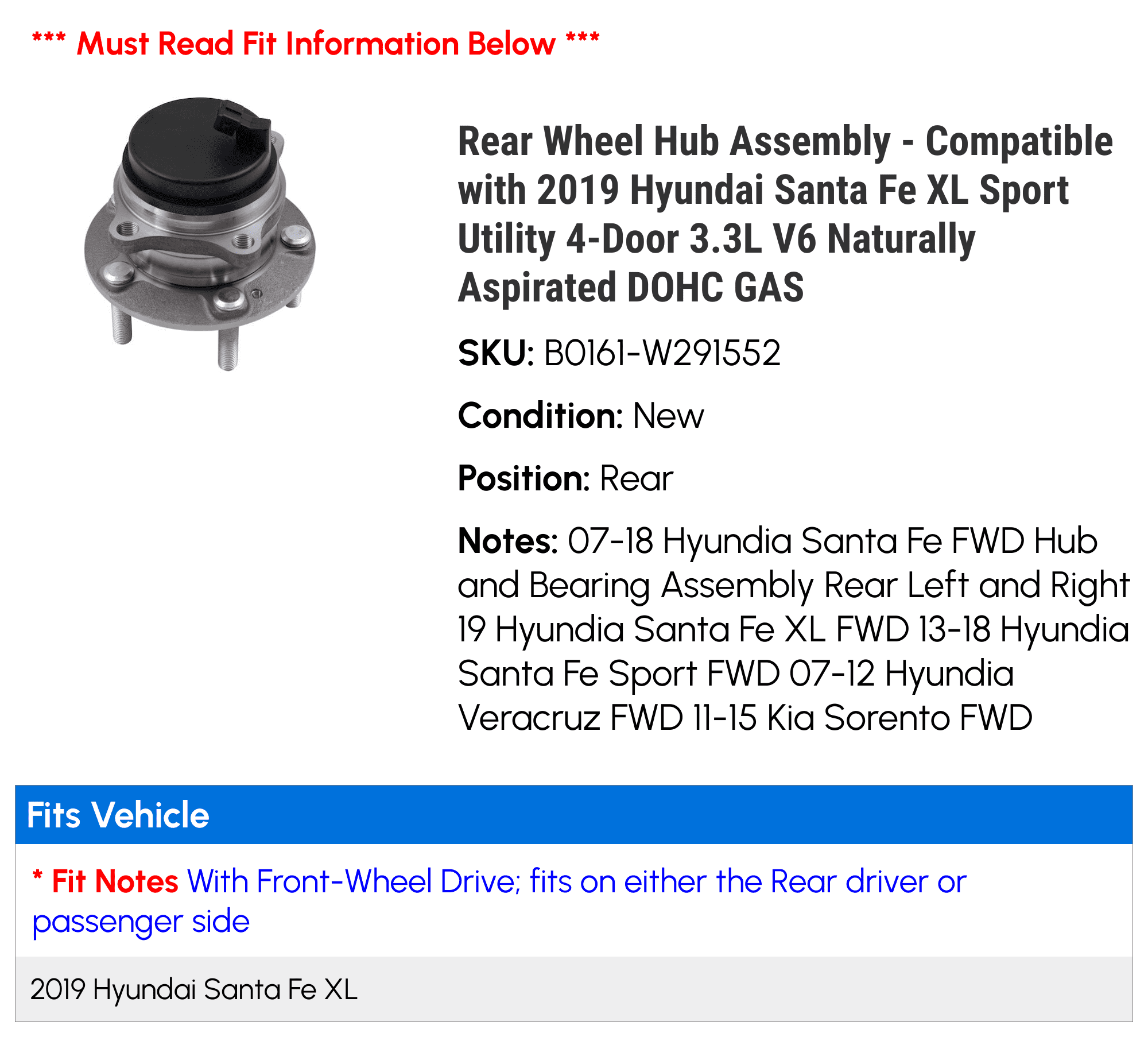Rear Wheel Hub Assembly Q5554