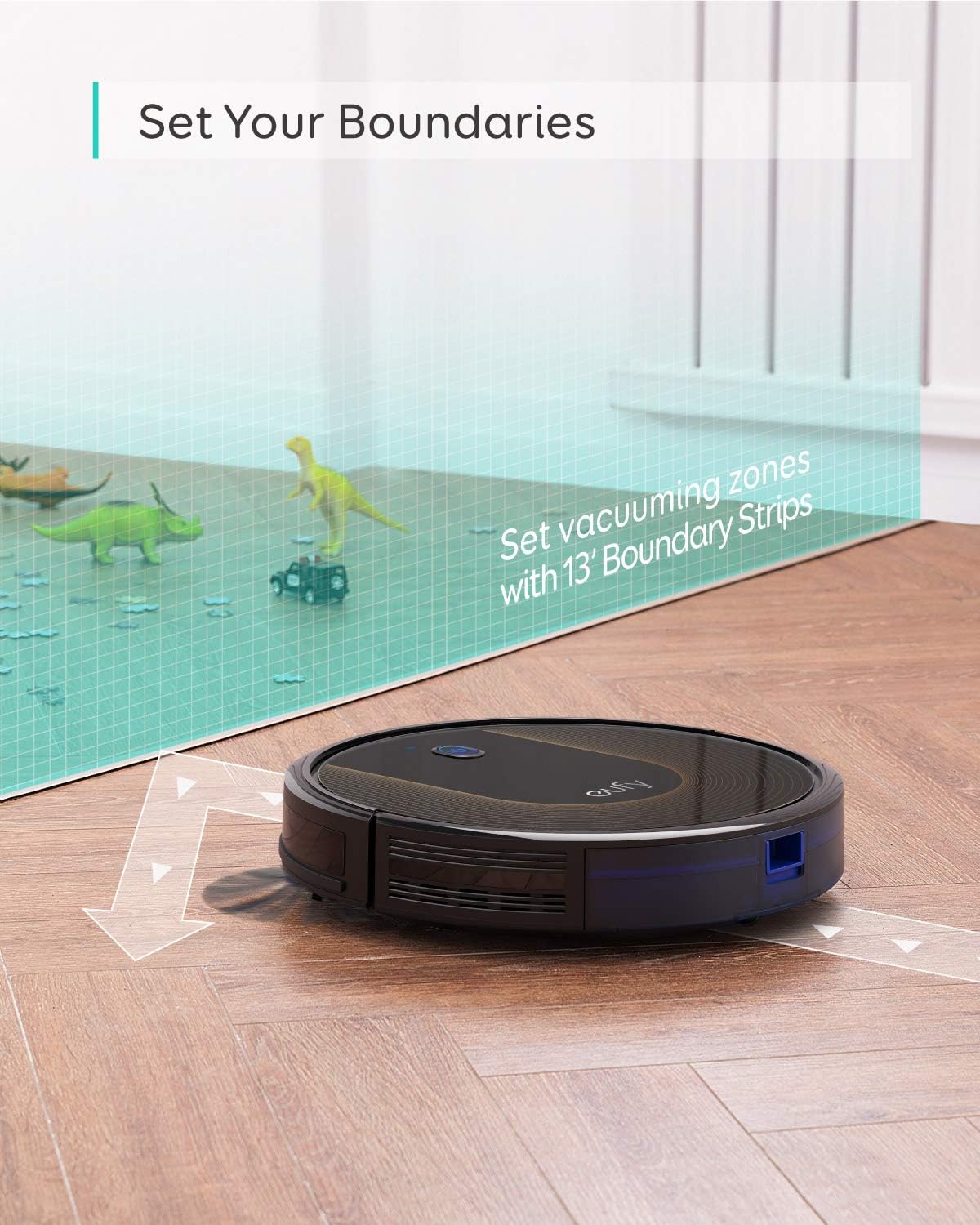 Refurbished Robot Vacuum Cleaner with Wi-Fi, Boundary Strips Included Q703