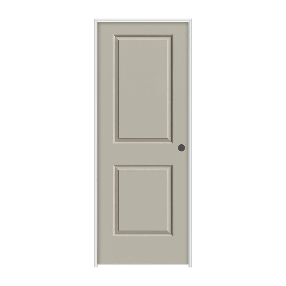 28 in. x 80 in. Desert Sand Left-Hand Solid Core Molded Composite MDF Single Prehung Interior Door L39215