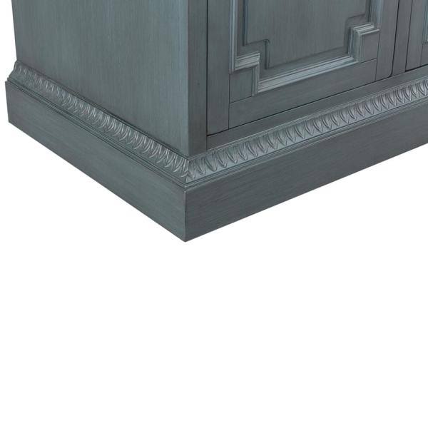 Distressed Blue Fog Bath Vanity Cabinet X46211