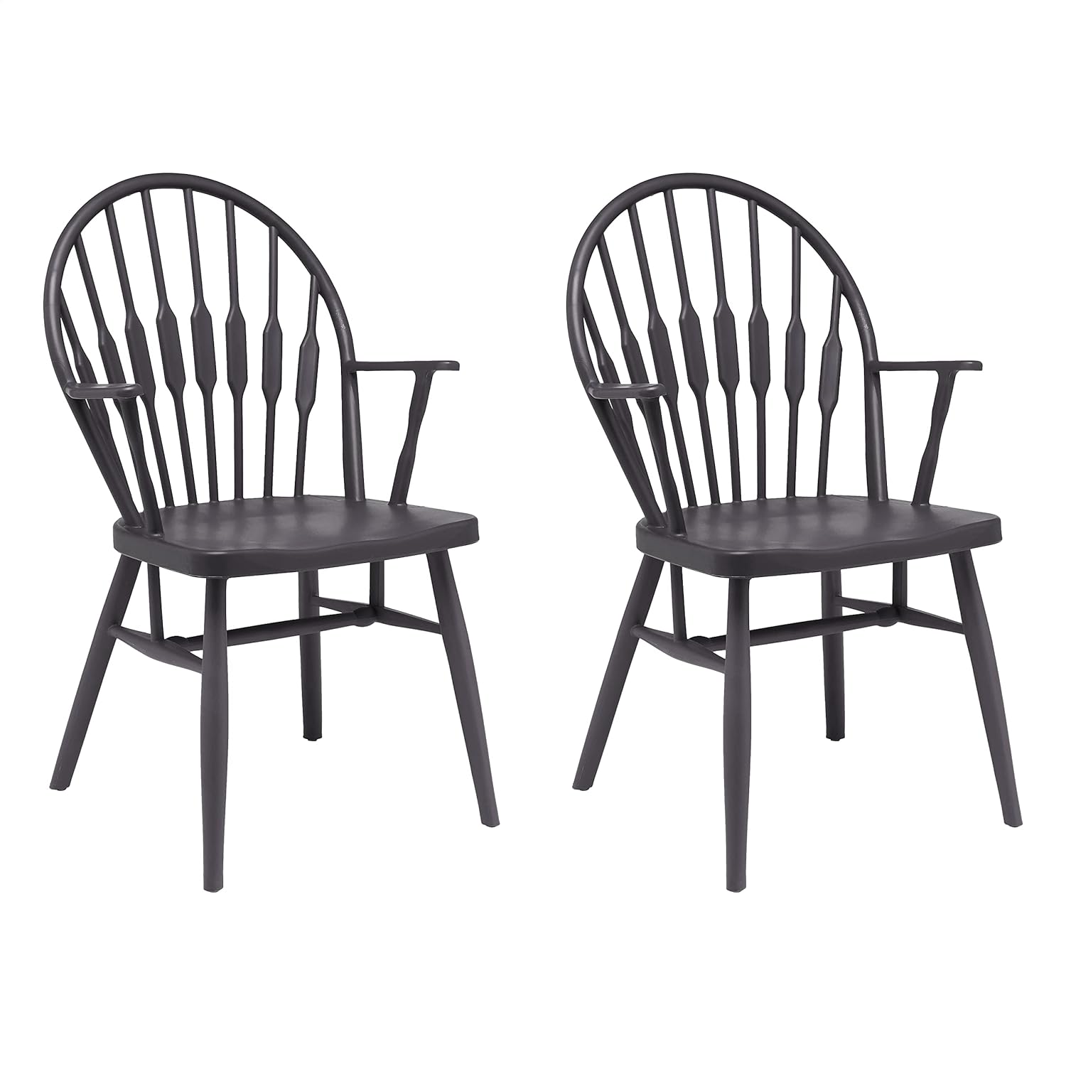Black PP Plastic Dining Chair, Set of 2 X3955