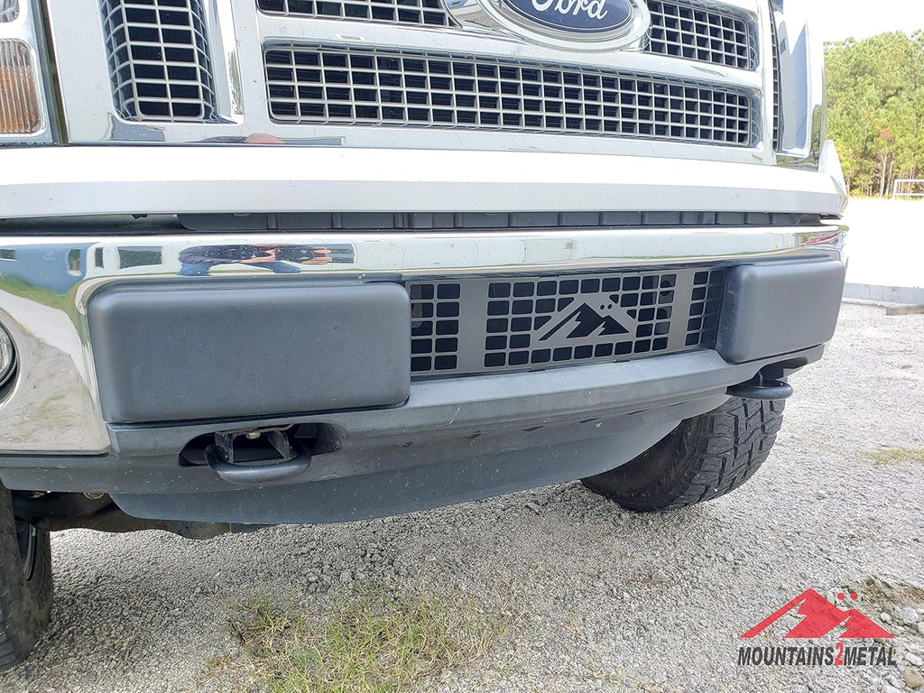 Small Rectangular Vertical Bars Powder Coated Black Stainless Steel Bumper Grille Insert I726