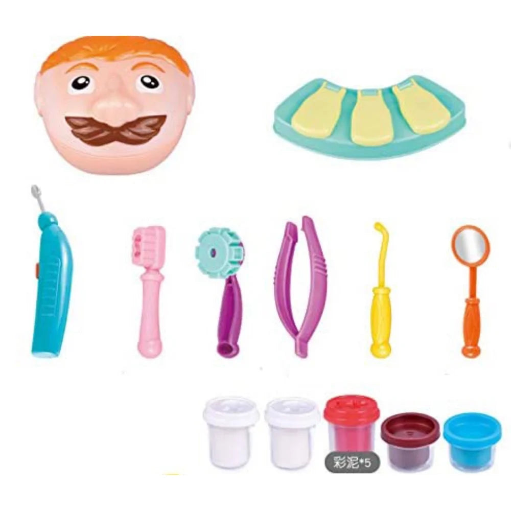 Kids Little Dentist Play Dough Set Toy Doctor Drill and Fill Playset Playdough Toy Set F414676