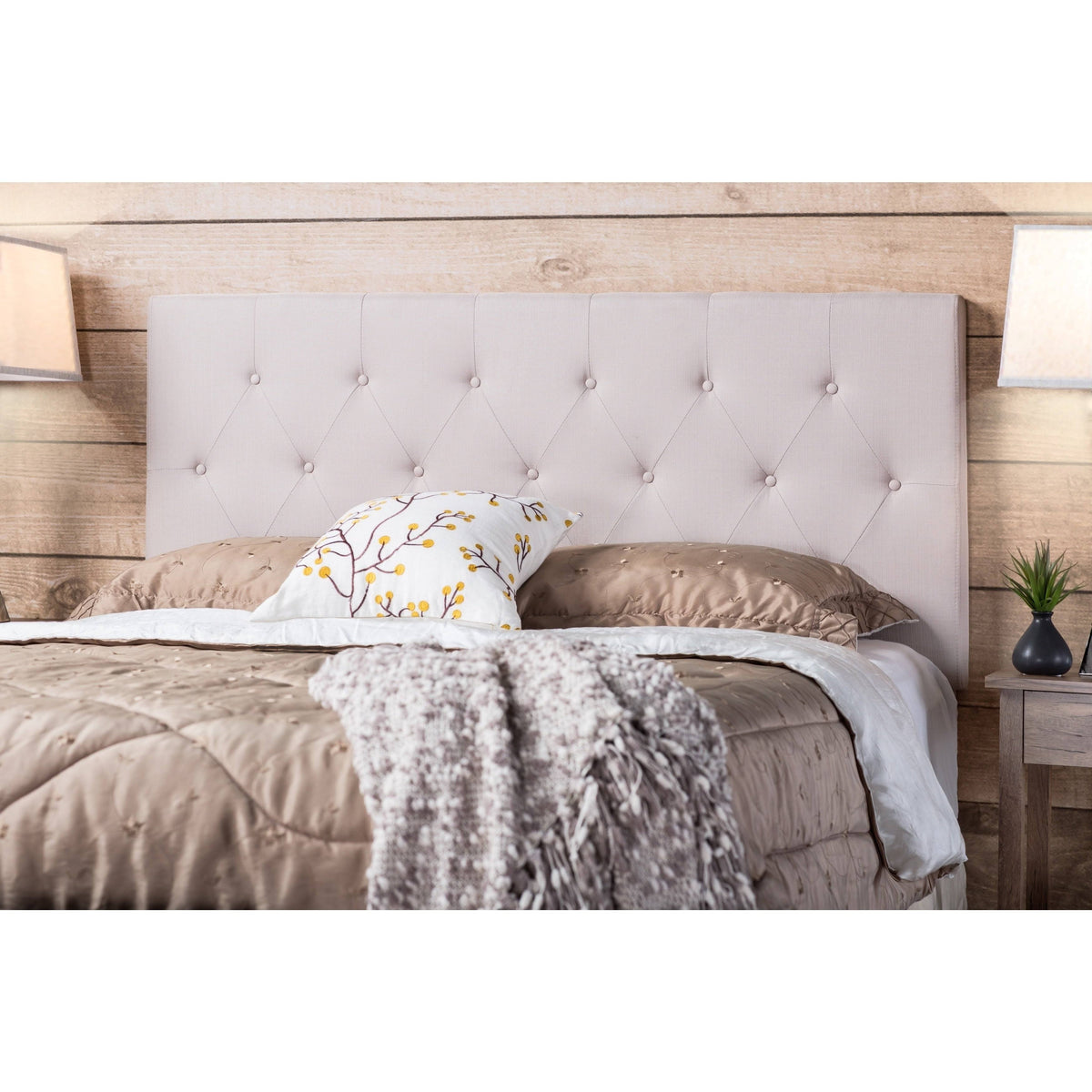 Grey Queen Linen Headboard L365555