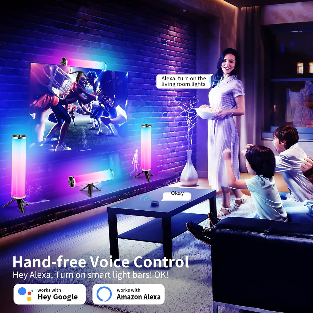 RGB WiFi LED Light Bars for TV, Pack of 2 P4973