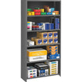 Closed Commercial Steel Shelving Five-Shelf 36W x 18D x 75H Medium Gray B647