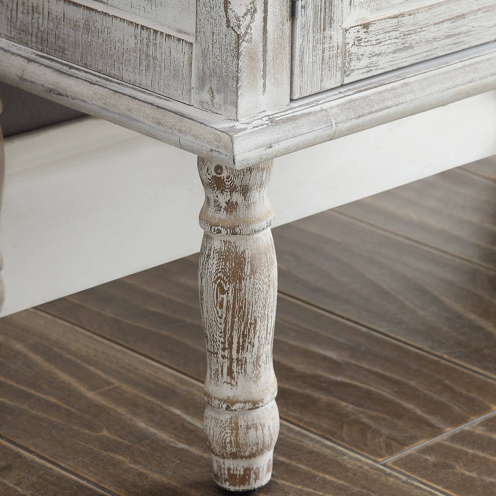 White Wood Accent Cabinet X87322