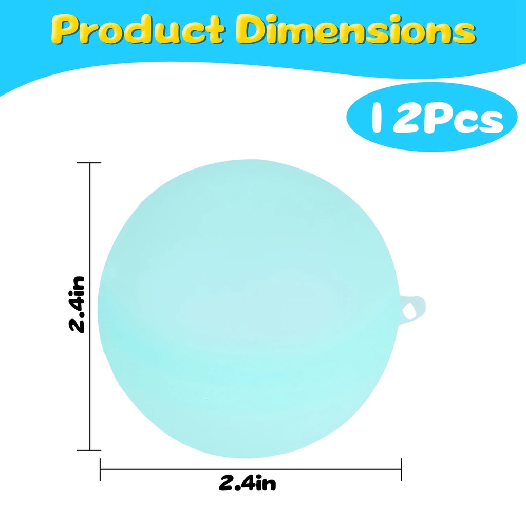 12 Pack Self-Sealing Silicone Water Balloons O261714
