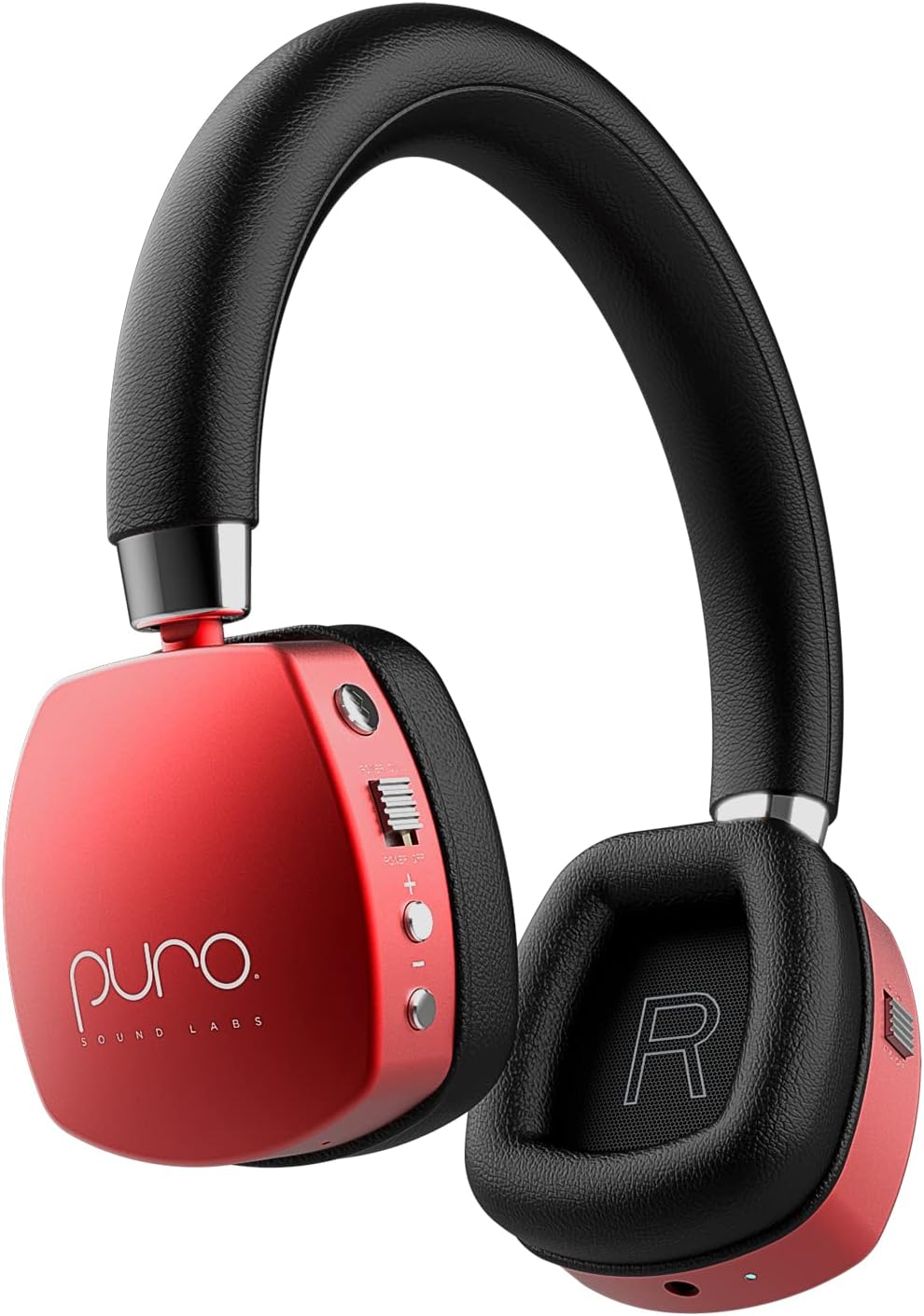 Red On-Ear Active Noise Cancelling Bluetooth Headphones for Kids with Built-in Microphone D97370