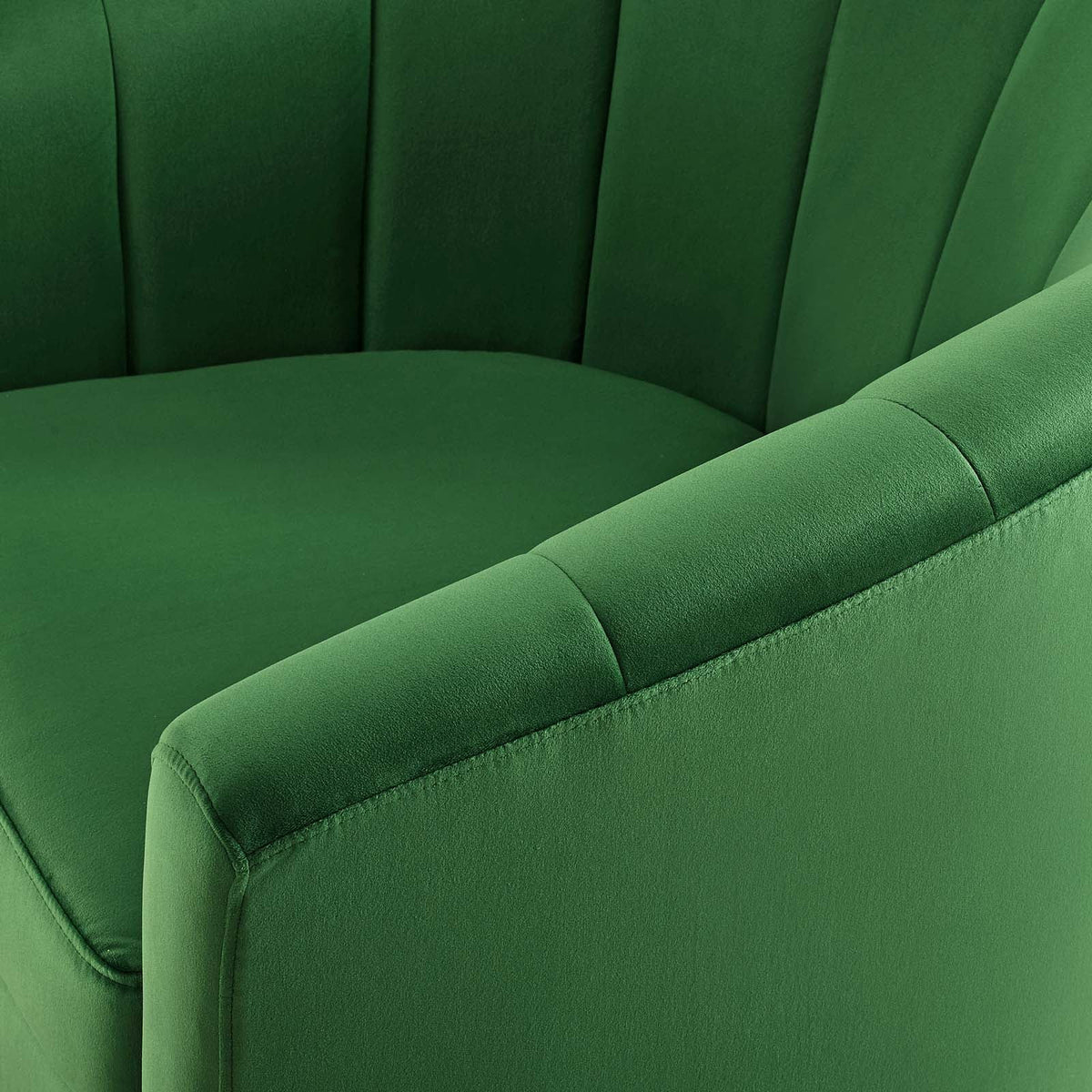 Green Velvet Accent Armchair N909