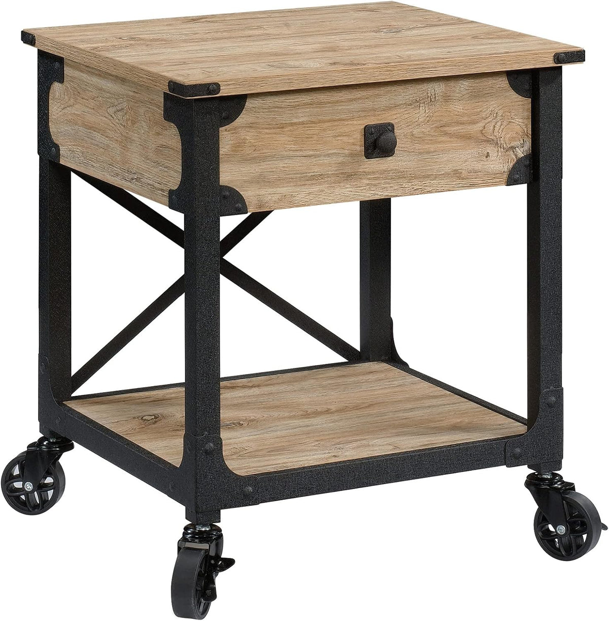 Steel River Side Table, Carbon Oak Finish T337764