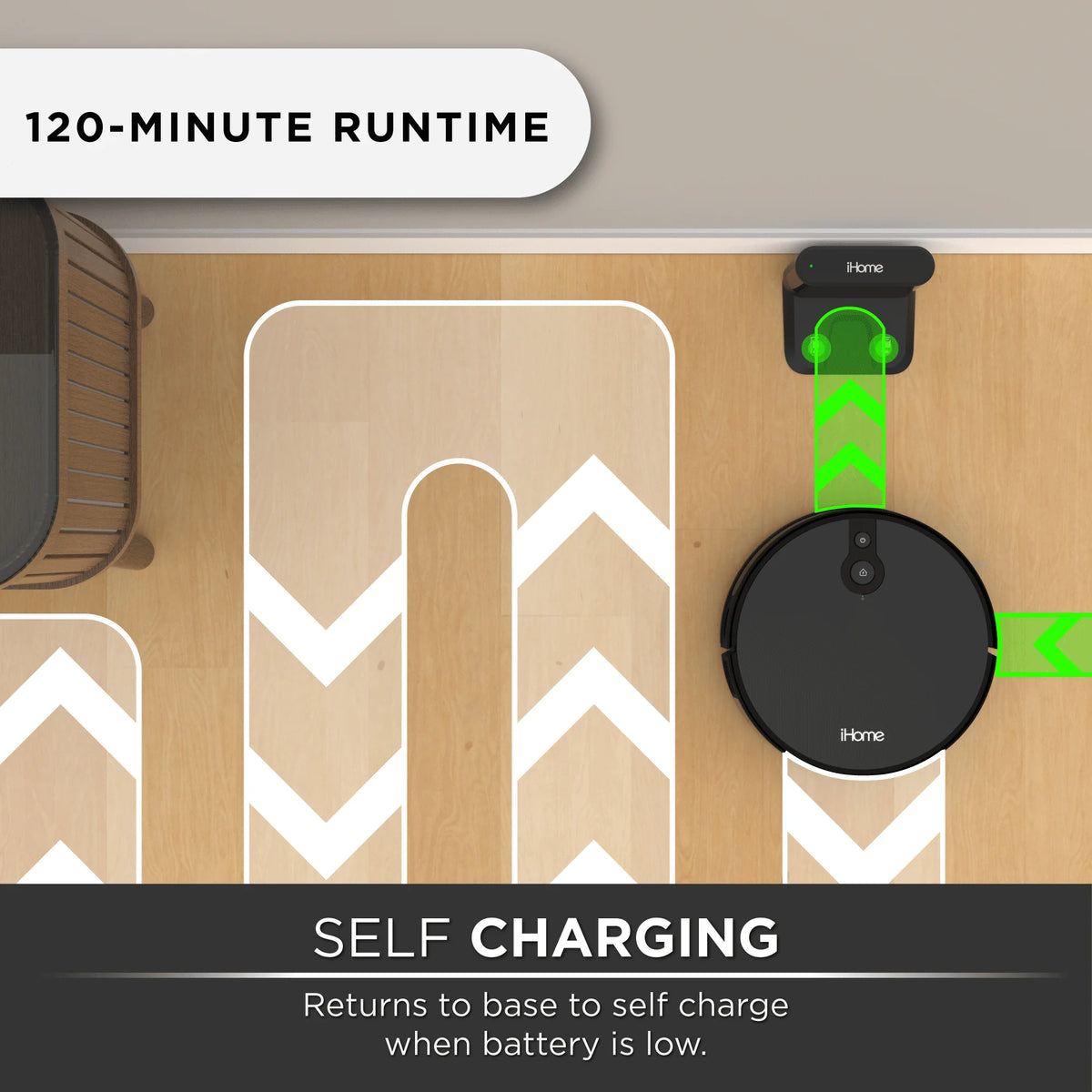 Robot Vacuum with Mapping Technology, 120 Min Runtime J632557
