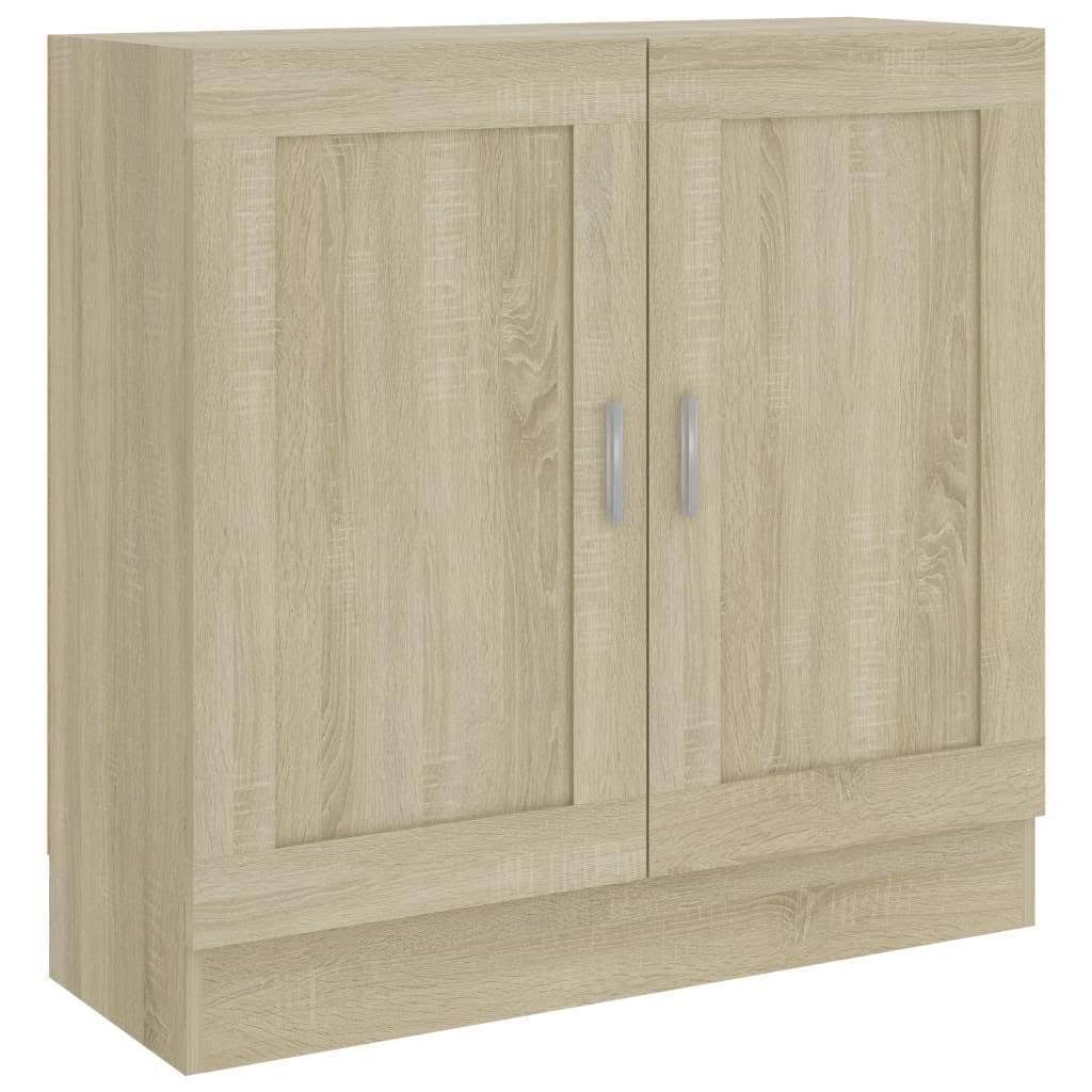 Book Cabinet White and Sonoma Oak Chipboard N925841