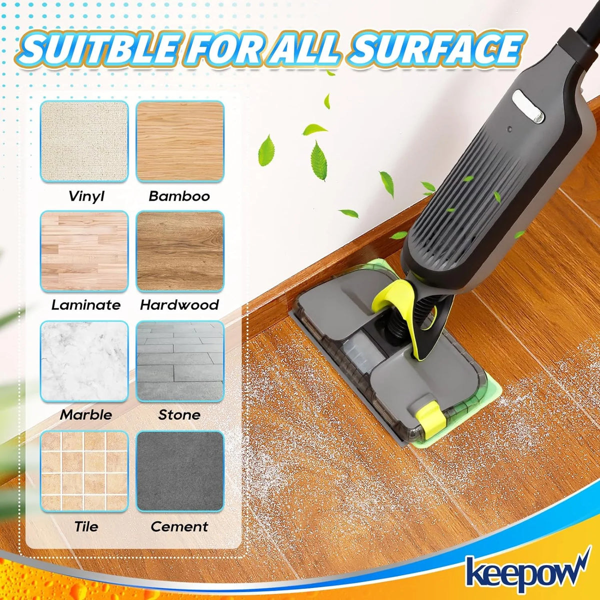 1+3+6 Pads Washable Vacuum Mop Pad Refills H5745