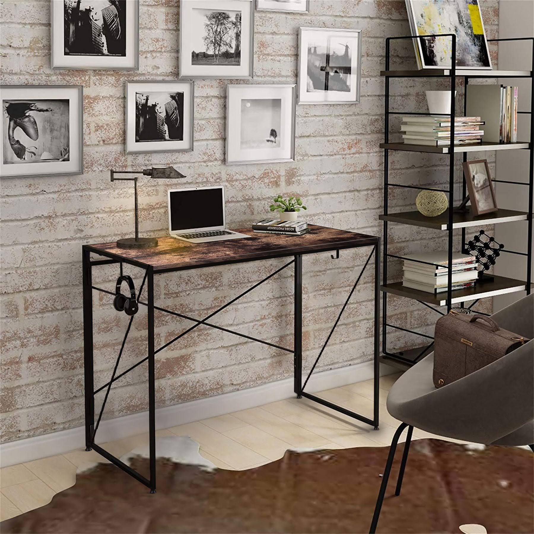 Rustic Folding Computer Desk B850567
