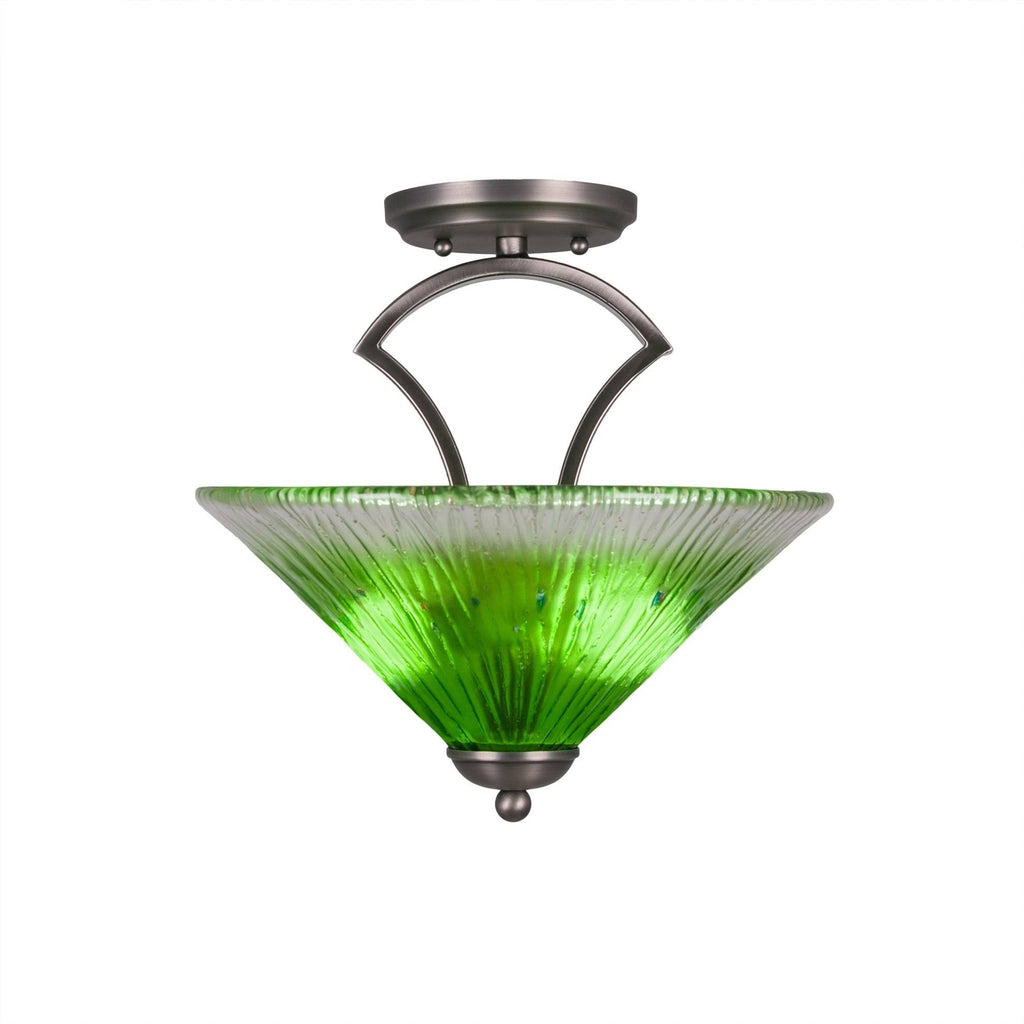 Two Light Semi-Flush Mount Graphite U641