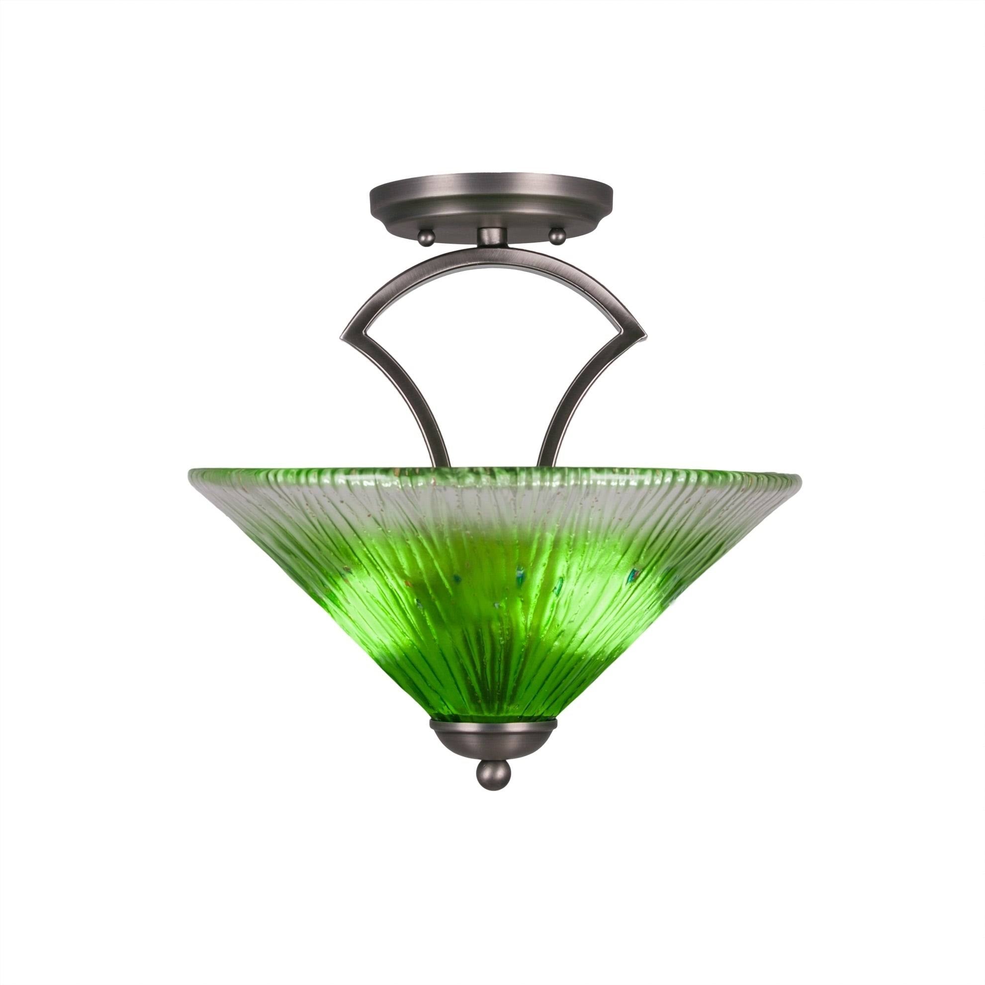 Two Light Semi-Flush Mount Graphite U641