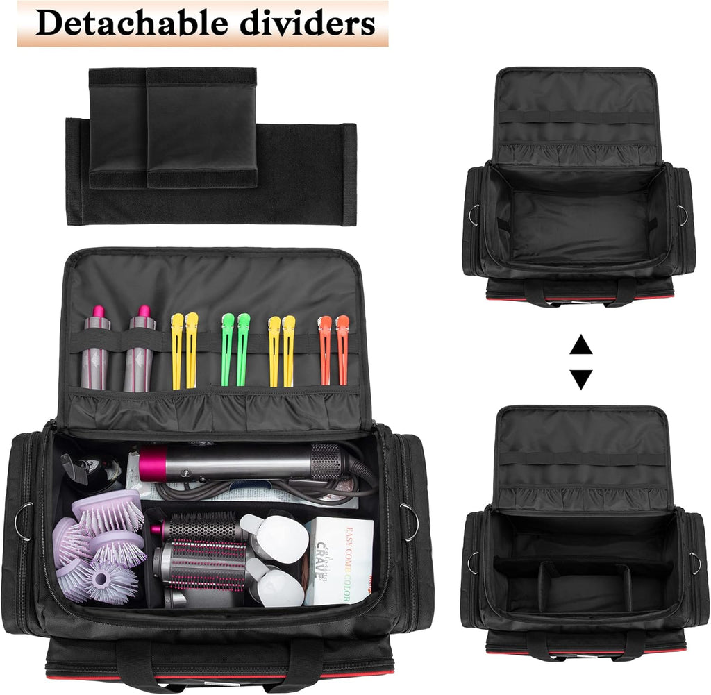 Large Barber Bag with Adjustable Dividers, Black V688631