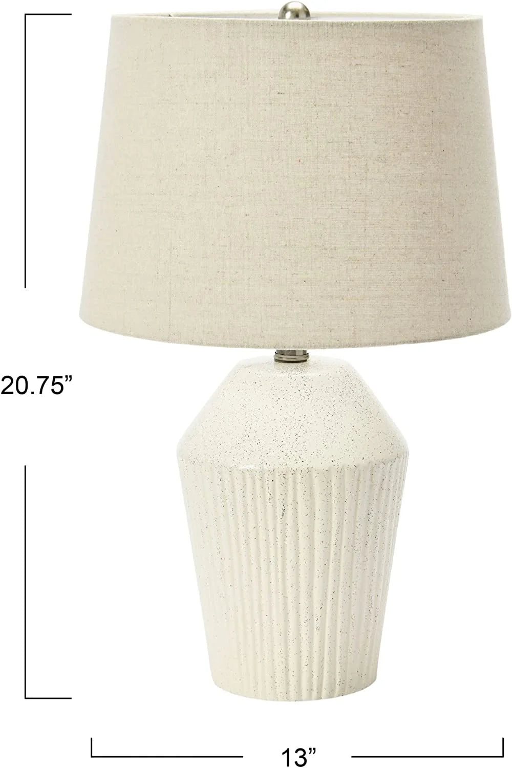 13" Round Stoneware Desk Lamp C418