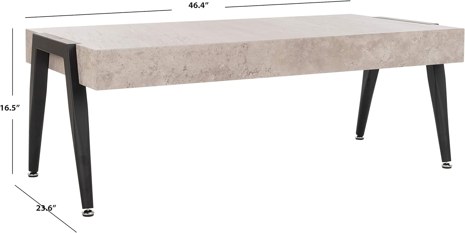 Light Grey and Black Coffee Table A25825