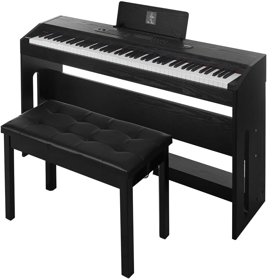 88 Key Digital Piano with 3 Pedal Board and Bench K780813