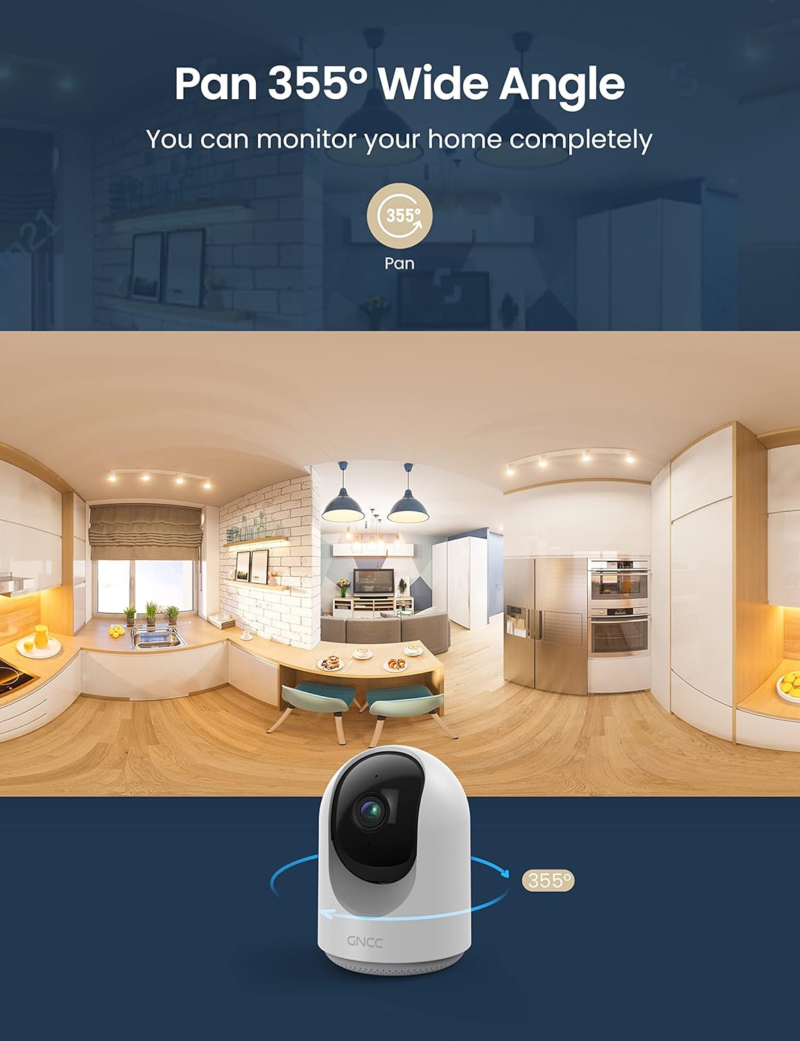 2 Pack Wi-Fi Pet Camera with Motion Detection and 2-Way Audio K887