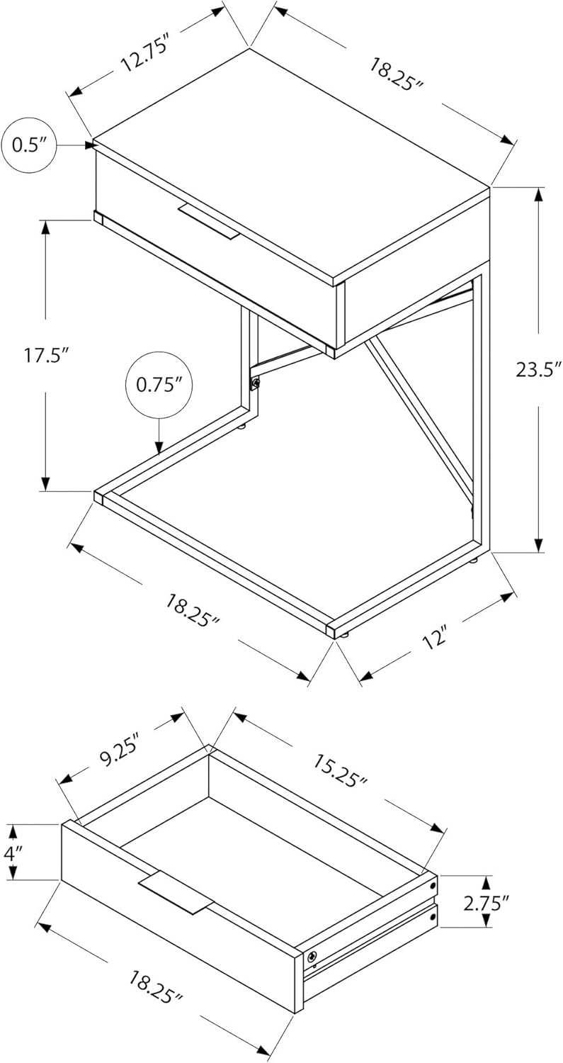Cappuccino End Table V9995