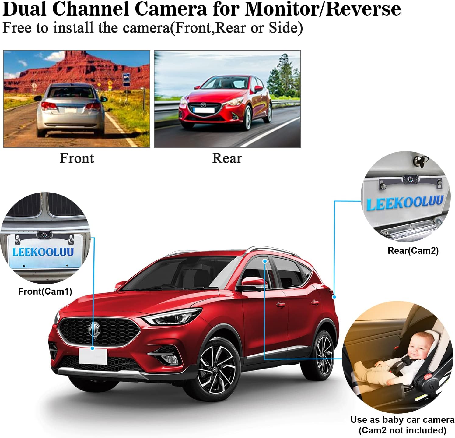 5 Inch HD 1080P Backup Camera Kit with Monitor E320