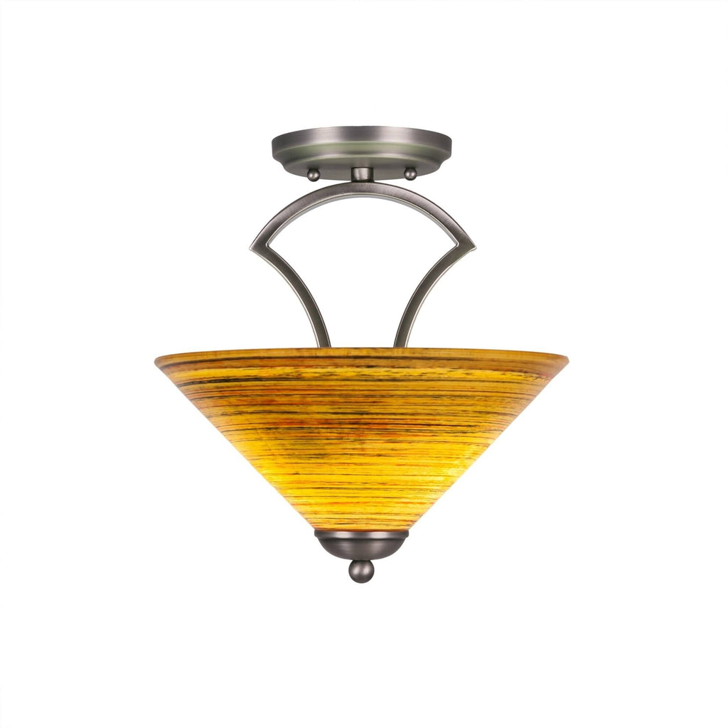 Two Light Semi-Flush Mount Graphite U641