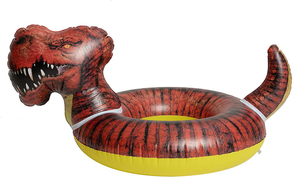 Inflatable T-Rex Pool Tube Floaty Toy (Brown) N44219