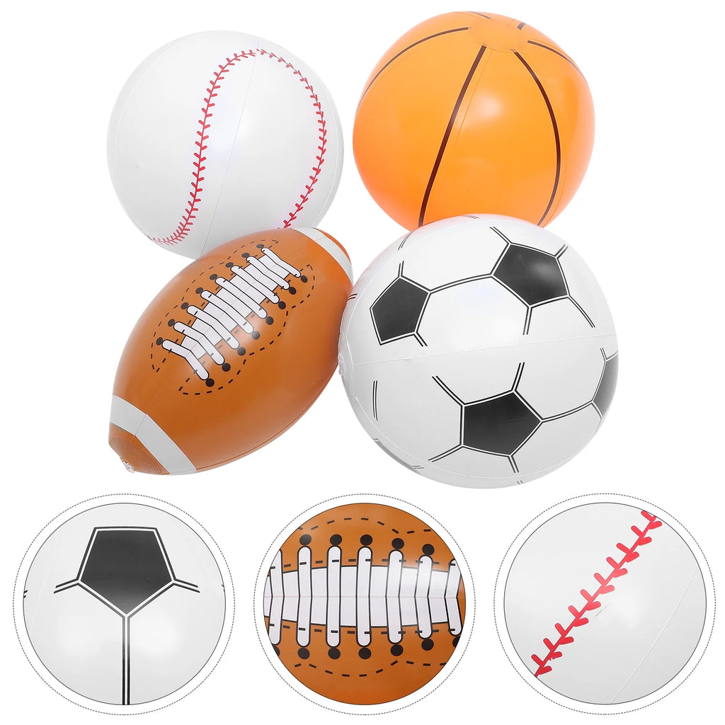 20 Pcs Inflatable Beach Ball Basketball Inflatable Toys Mini Beach Balls Soccer Toys Pool Party Child P76138