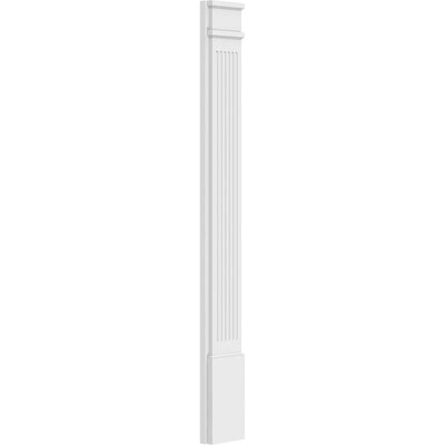 Fluted PVC Pilaster with Decorative Capital & Base (Pair) R438564