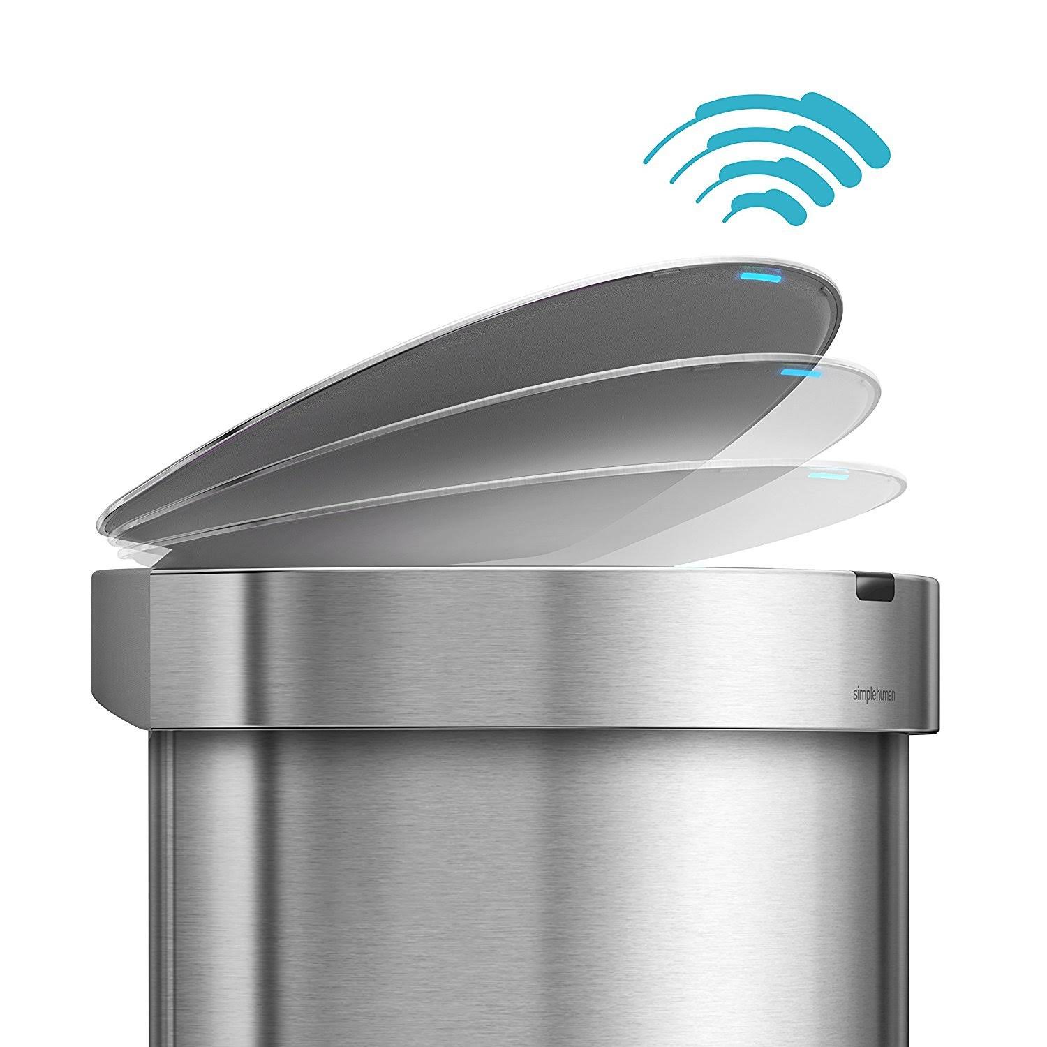 Brushed Stainless Steel Automatic Sensor Trash Can Z167060
