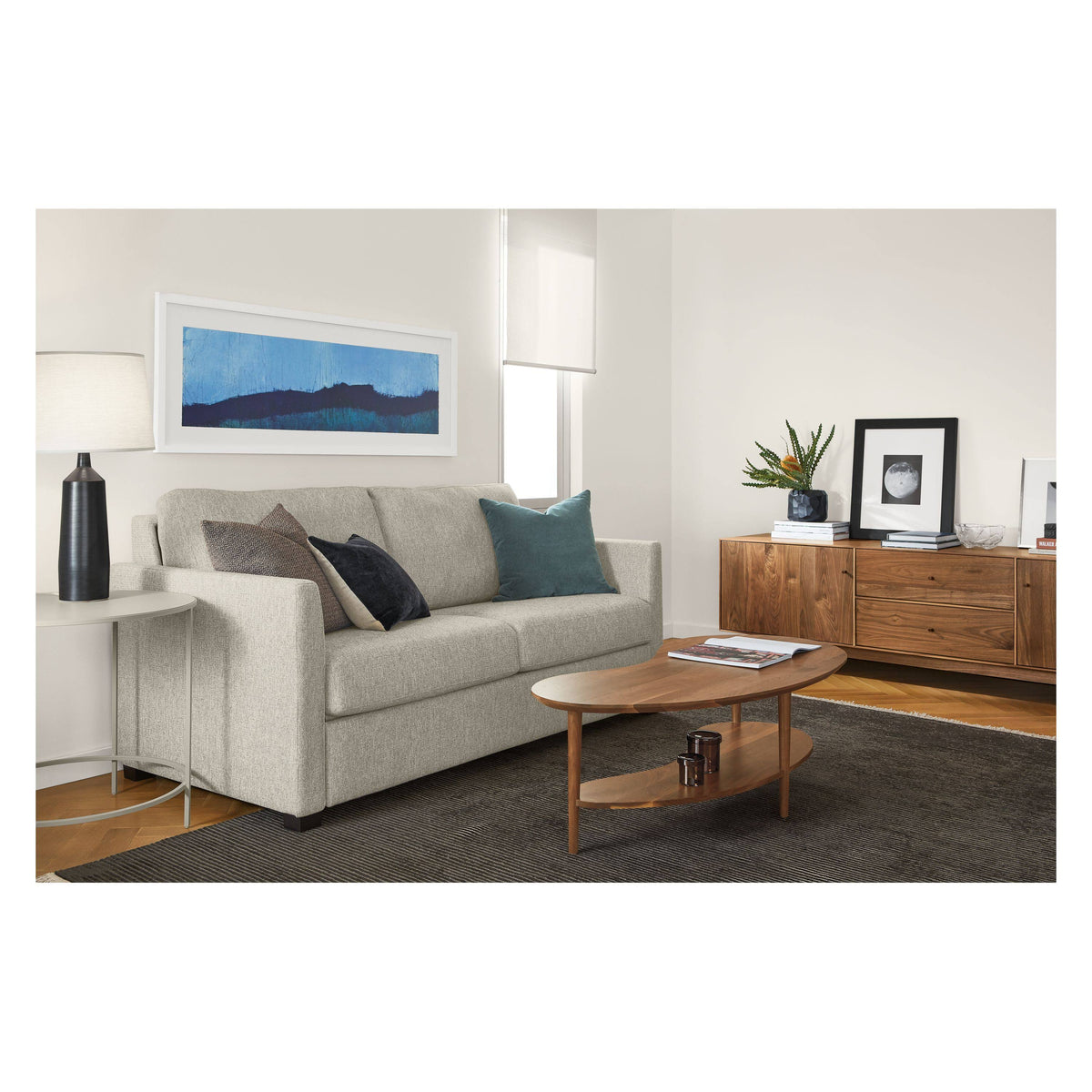 Silver Grey Round End Table I397695