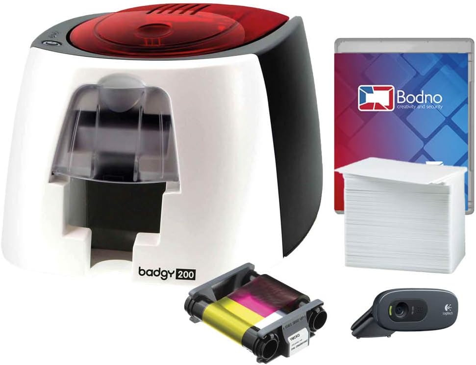 Color Plastic ID Card Printer with Complete Supplies Package V527
