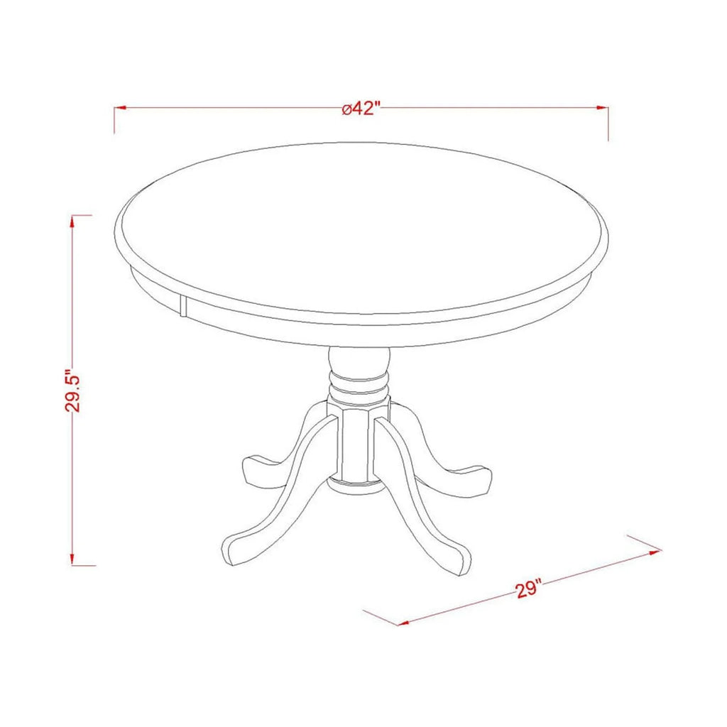 5-piece Wood Dining Table and Chair Set in Mahogany A93964