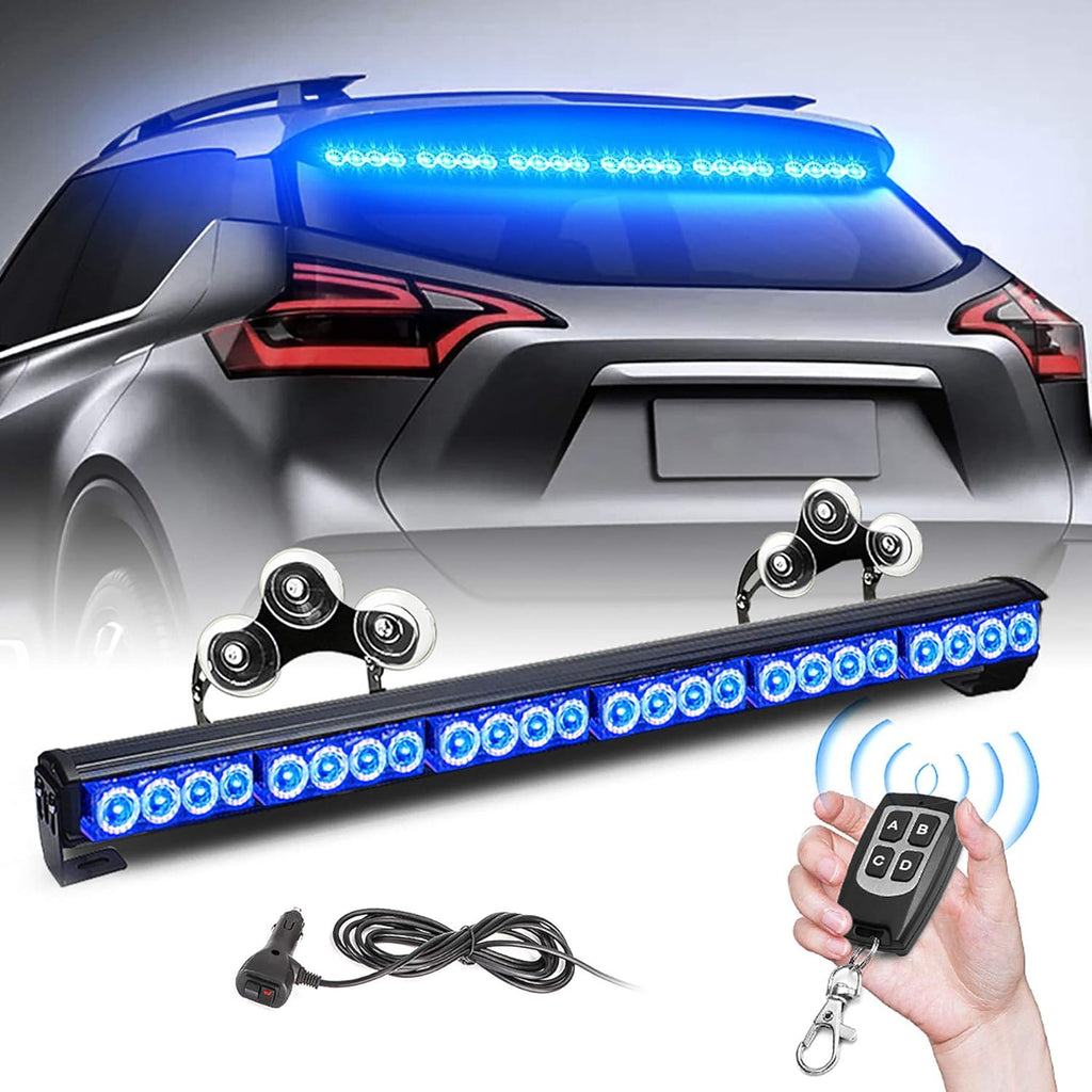 27 Inch 6 Panel LED Strobe Light Bar with Wireless Remote Control, White/Red, Pack of 2 V3681