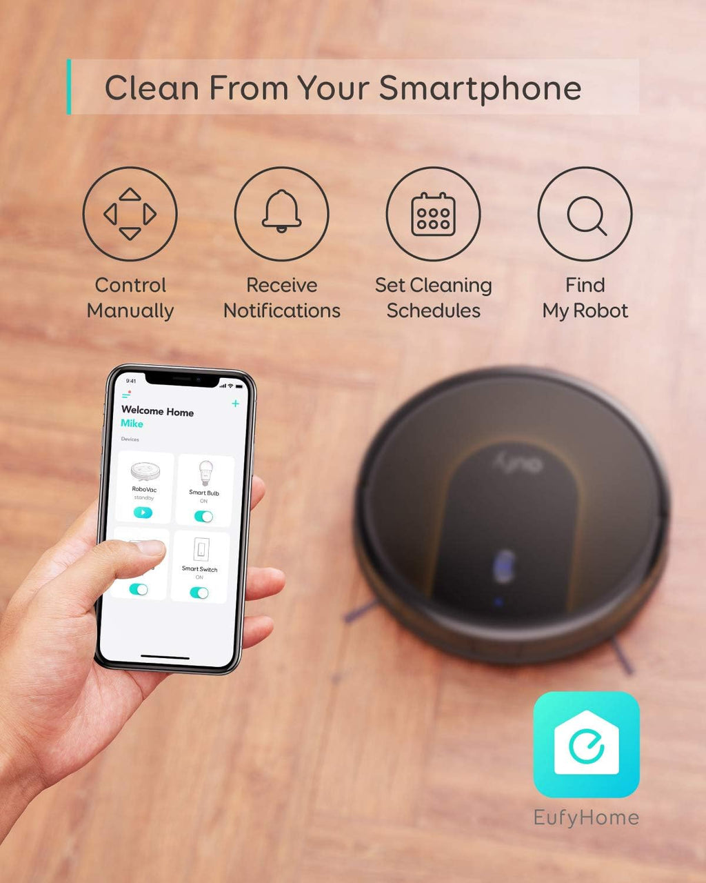 Refurbished Robot Vacuum Cleaner with Wi-Fi, Boundary Strips Included Q703