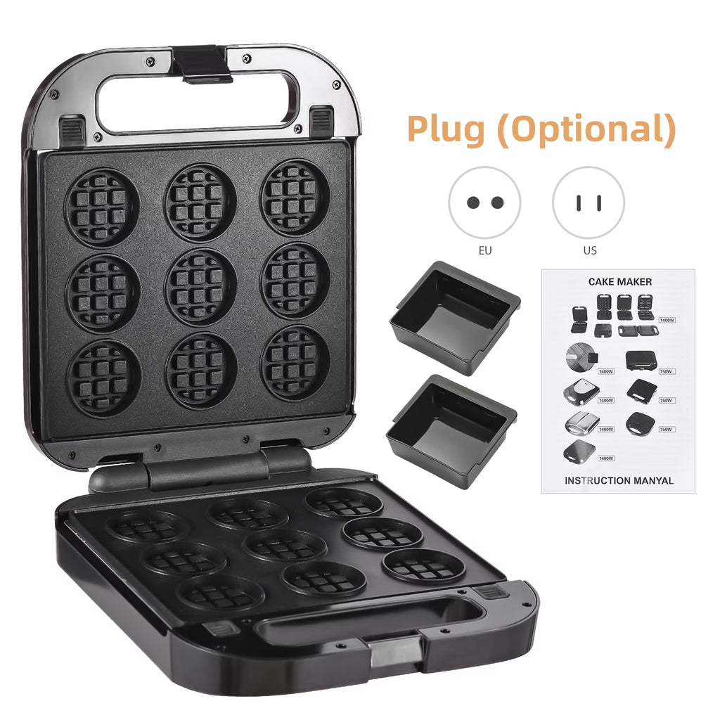 3-in-1 Nonstick Dessert Maker with Removable Plates D592468