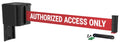 Yellow Retractable Belt Crowd Control Barrier with Receiving End, 25' Caution Do Not Enter Belt Y865